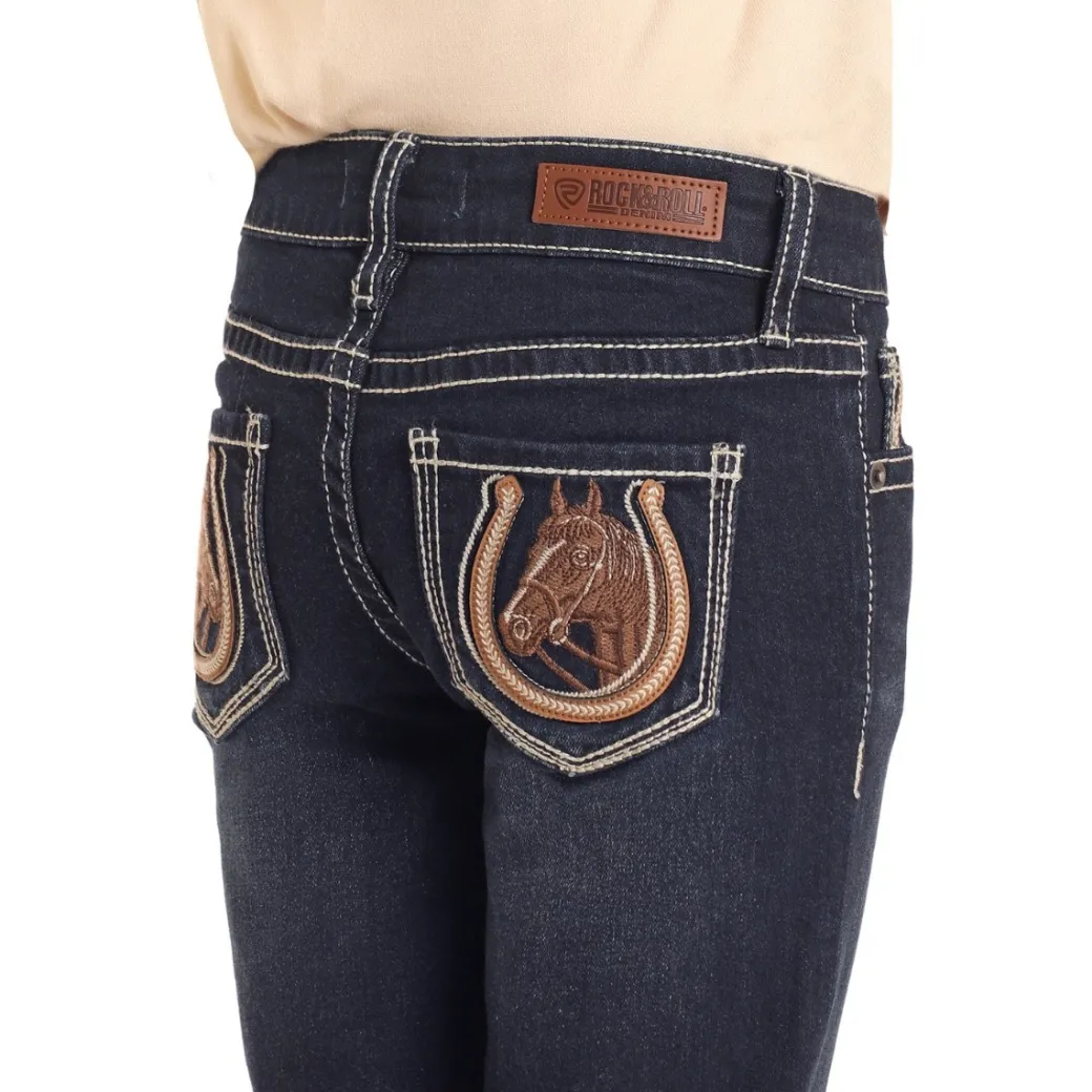 Girls Rock & Roll Denim Horse/Horseshoe Jeans