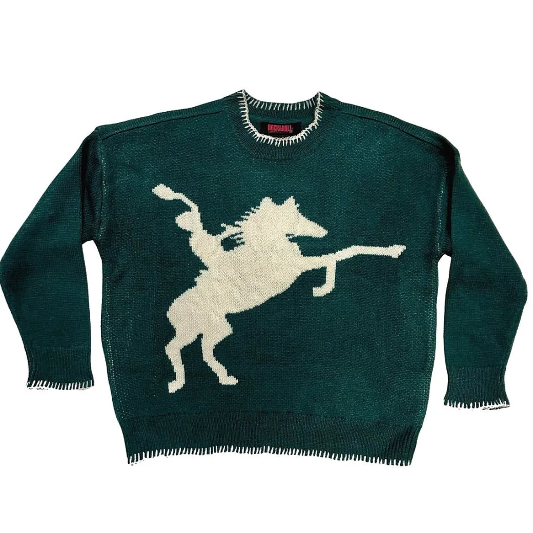Girls' Rock & Roll Denim Horse Rider Sweater