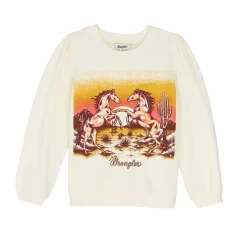 Girls Wrangler Desert Horses Sweatshirt