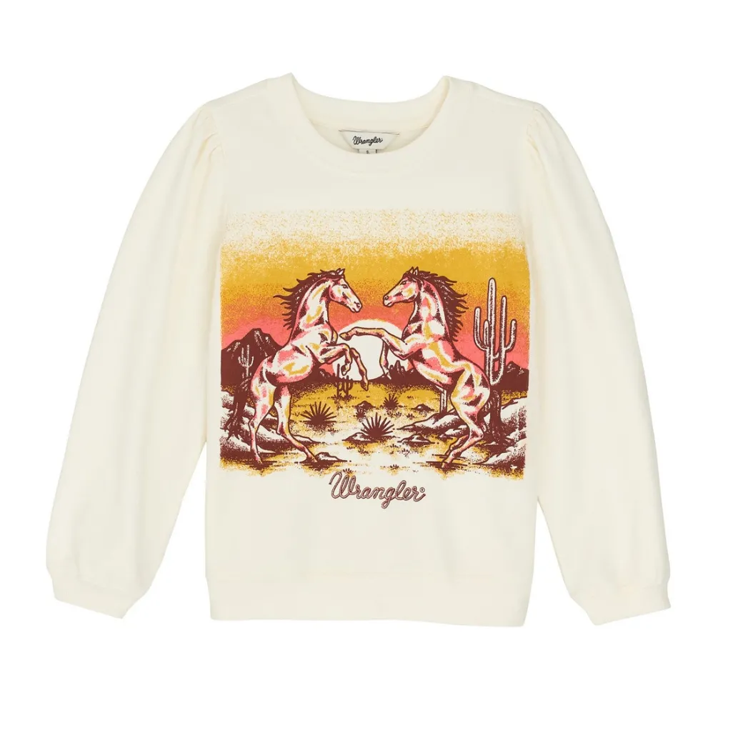 Girls Wrangler Desert Horses Sweatshirt