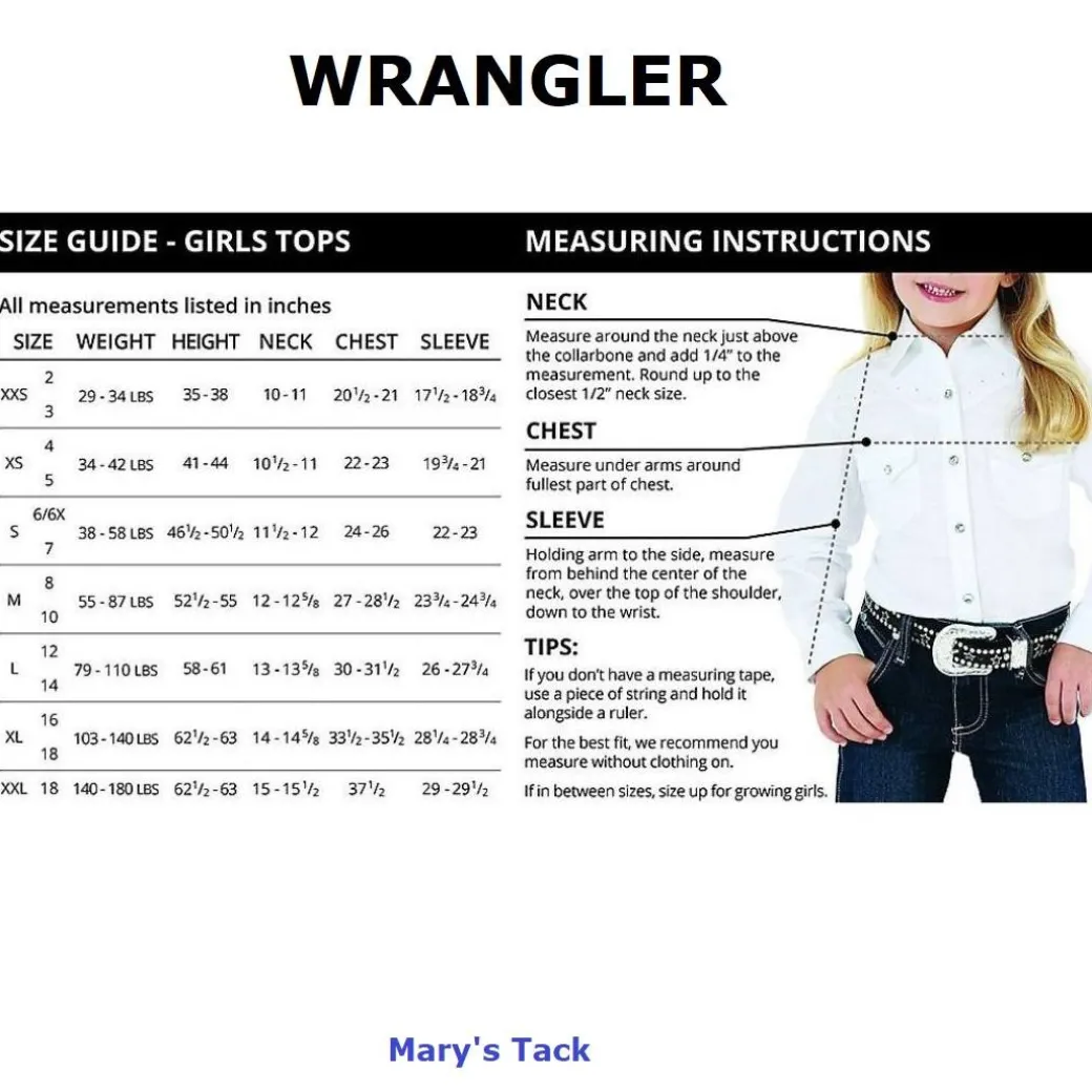 Girls' Wrangler Western Fleece 1/2 Snap Pullover