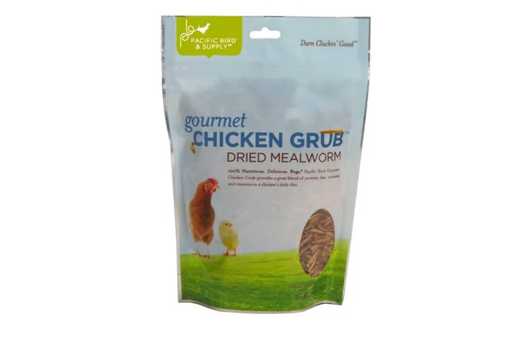 Gourmet Chicken Grub Mealworm Treats 3.5 oz pouch