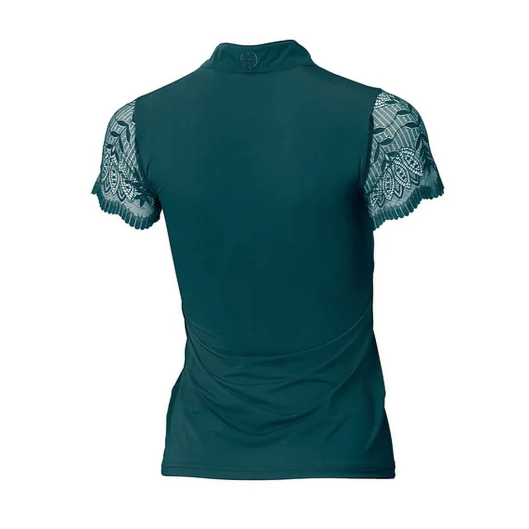Halter Ego Charlie Lace Cap Sleeve Shirt
