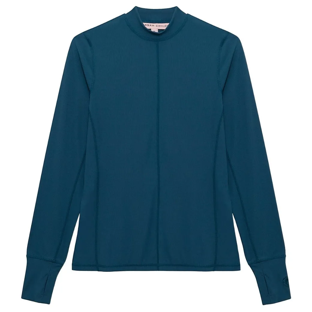 Hannah Childs Cameron Rib Mock Neck Performance Top