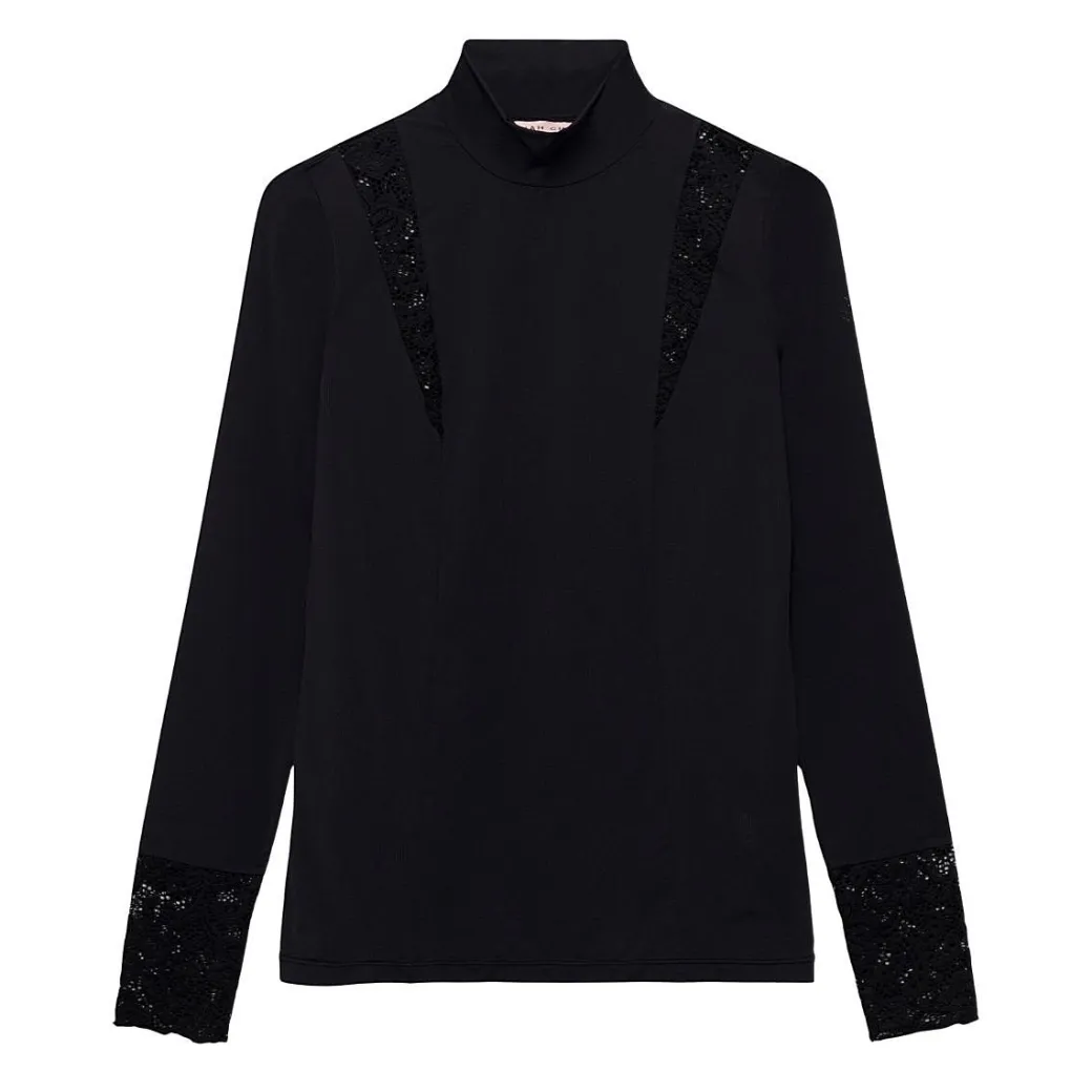 Hannah Childs Farrah Lace Turtleneck Training Top