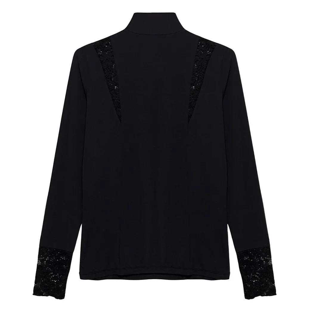 Hannah Childs Farrah Lace Turtleneck Training Top