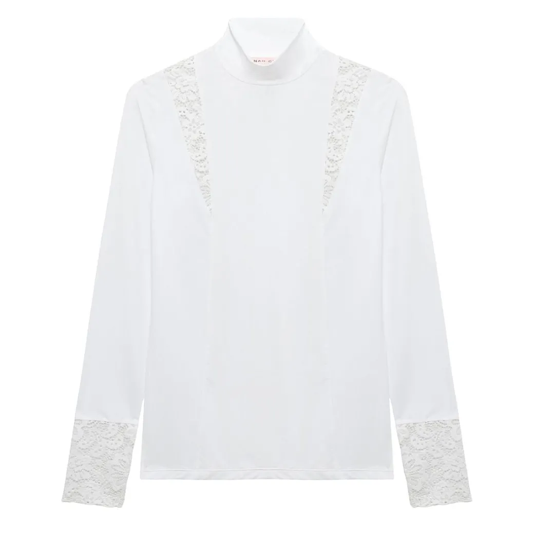 Hannah Childs Farrah Lace Turtleneck Training Top