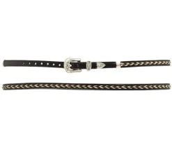 Horsehair Black Leather Hatband