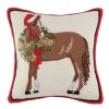 Horse With Wreath Pillow
