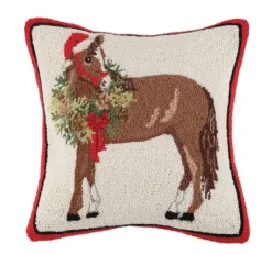 Horse With Wreath Pillow