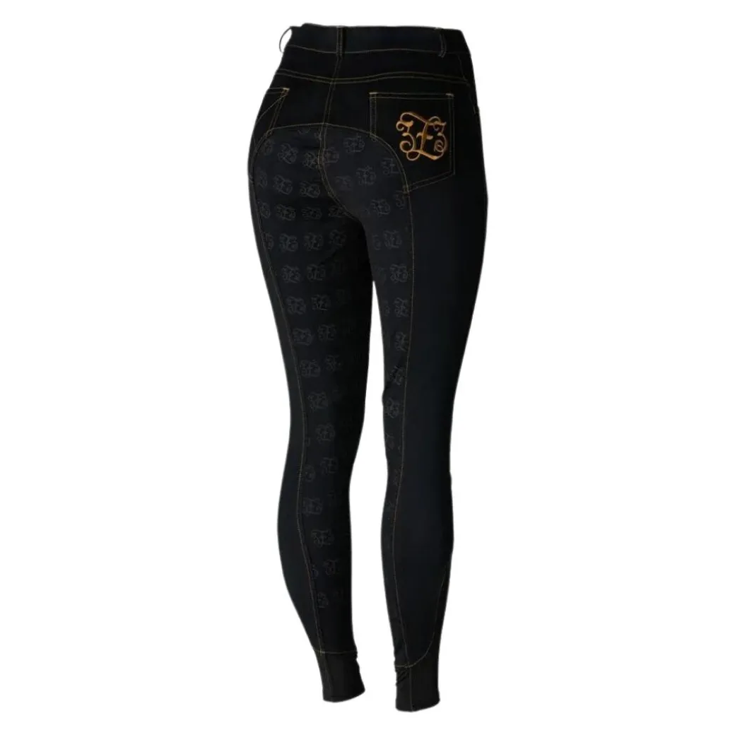 Horze Jessie Denim Full Grip Breeches