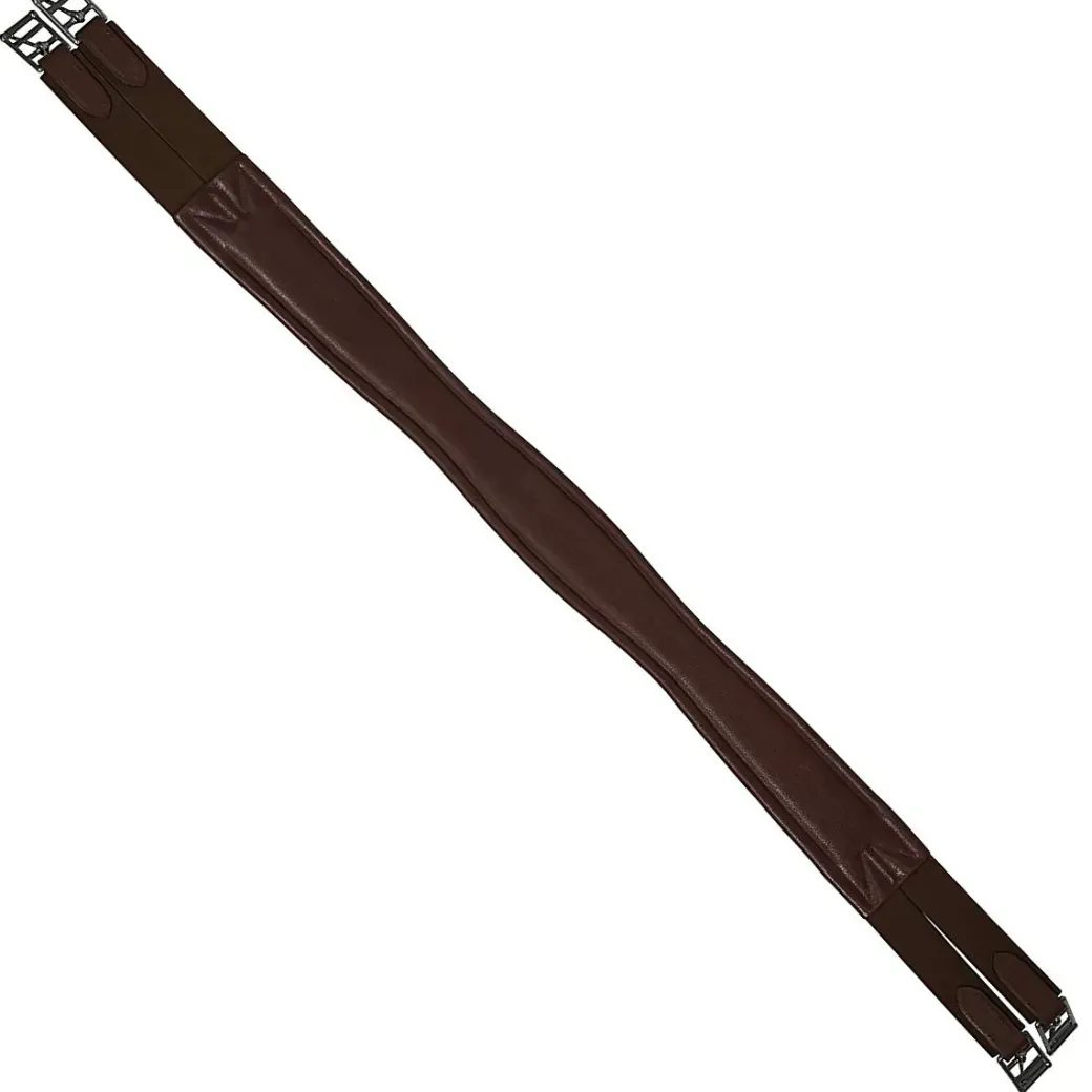 Huntley Fancy Stitch Padded Leather Girth