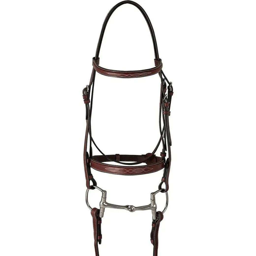 Huntley Fancy Stitch Schooling Hunter Bridle