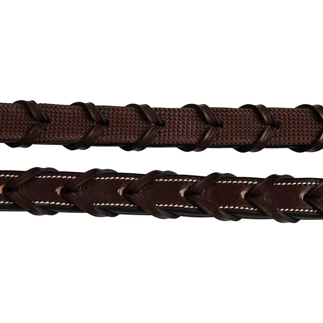 Huntley Fancy Stitch SR Rubber Lined Laced Reins
