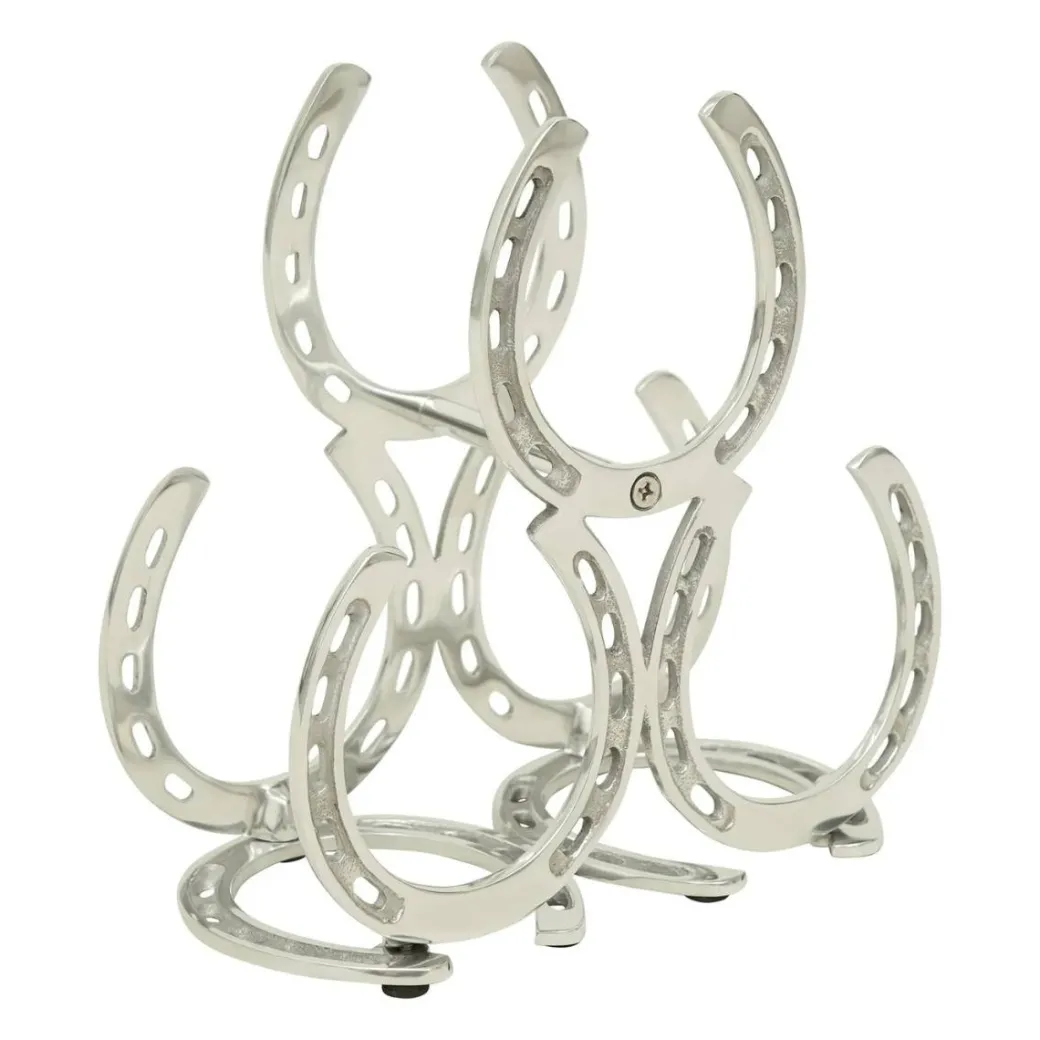 Huntley Horseshoe 3-Bottle Wine Rack