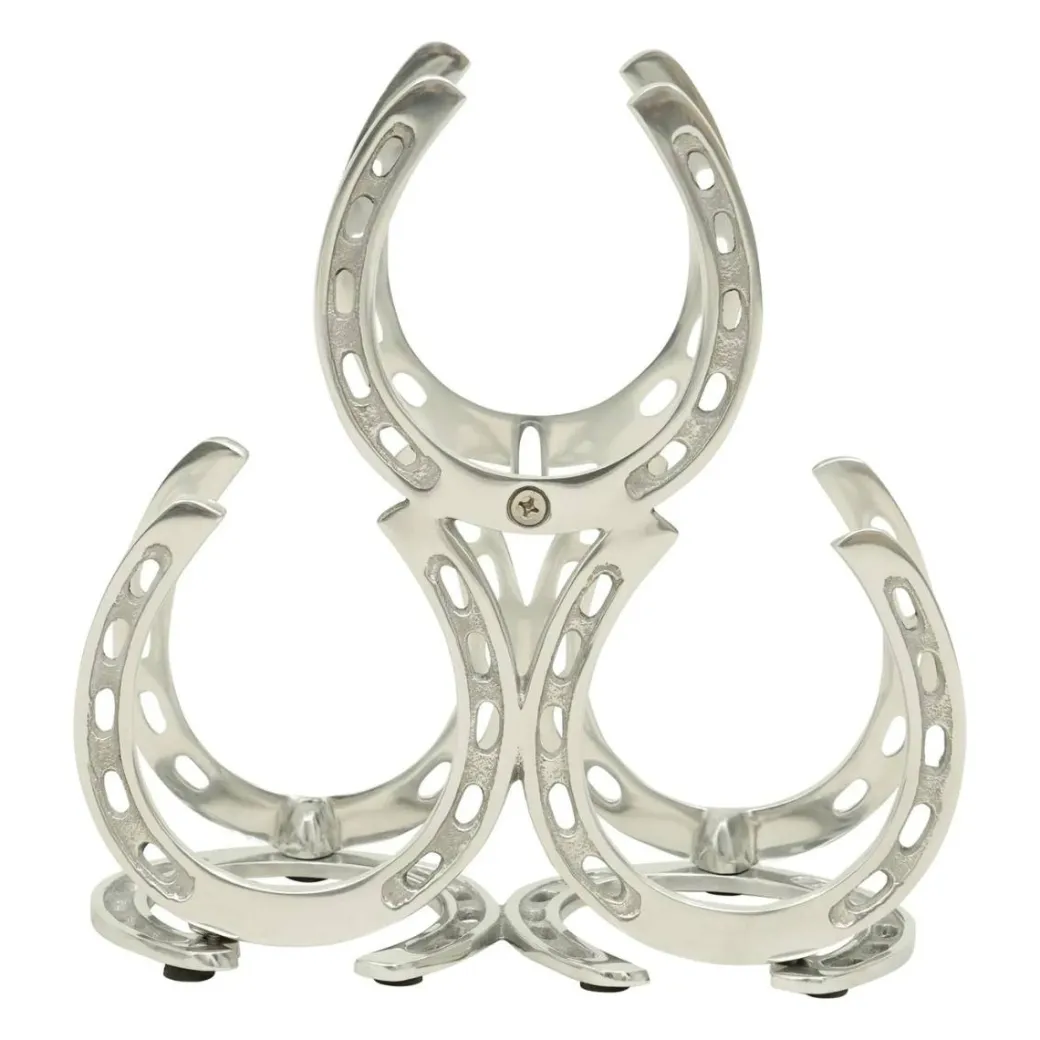 Huntley Horseshoe 3-Bottle Wine Rack