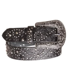 Kamberley Floral Embossed Studded Belt