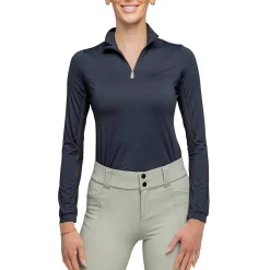 Kastel Denmark Black Crystal Crown 1/4 Zip Shirt