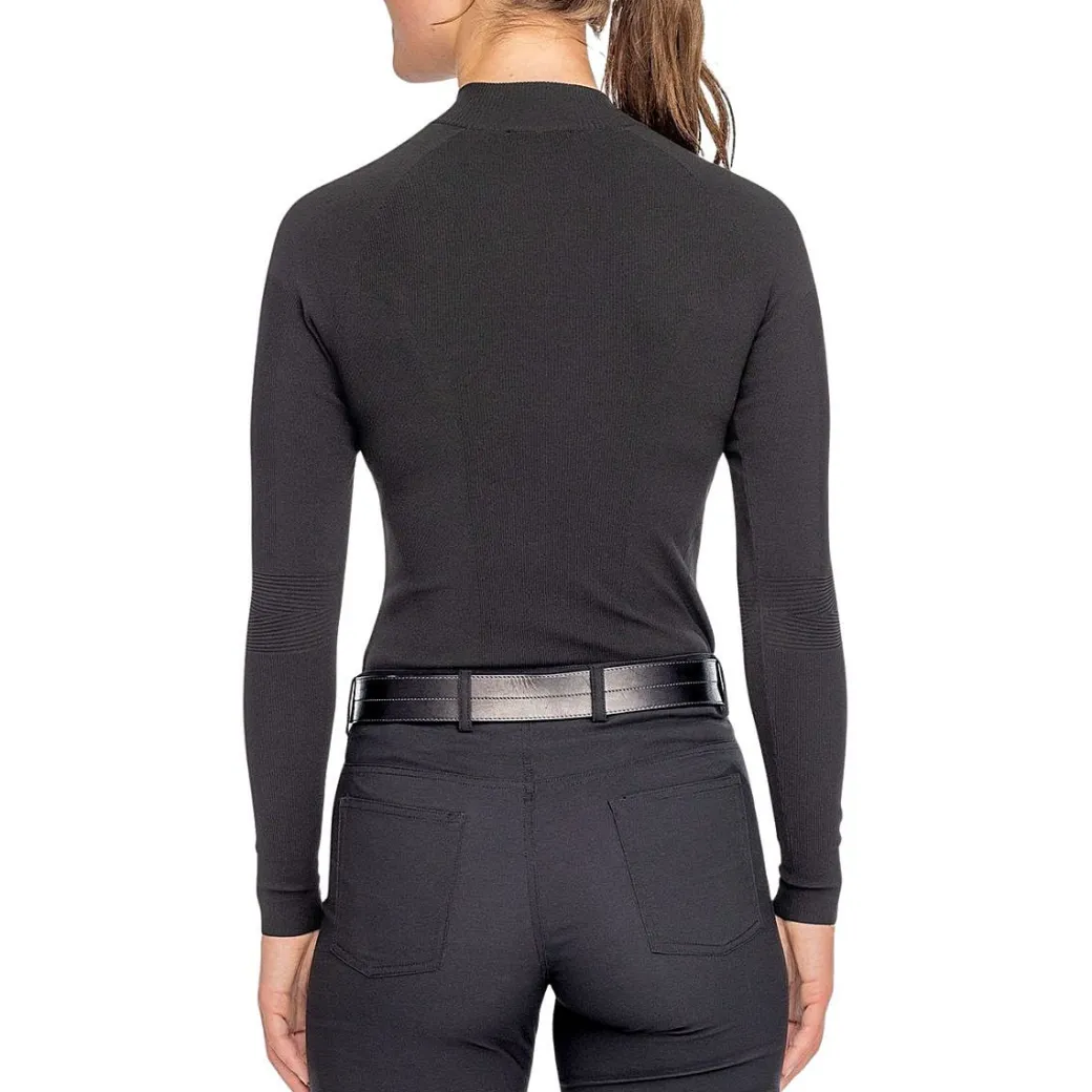Kastel Denmark Crystal Zip Ribbed Sweater