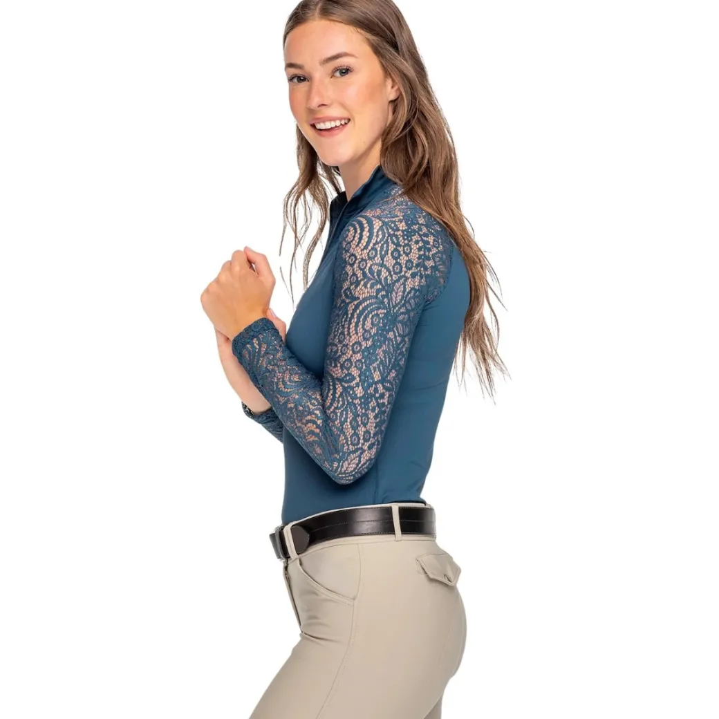 Kastel Denmark Floral Lace Raglan Sleeve Shirt