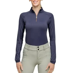 Kastel Denmark Navy with Rose Gold Zip LS Shirt