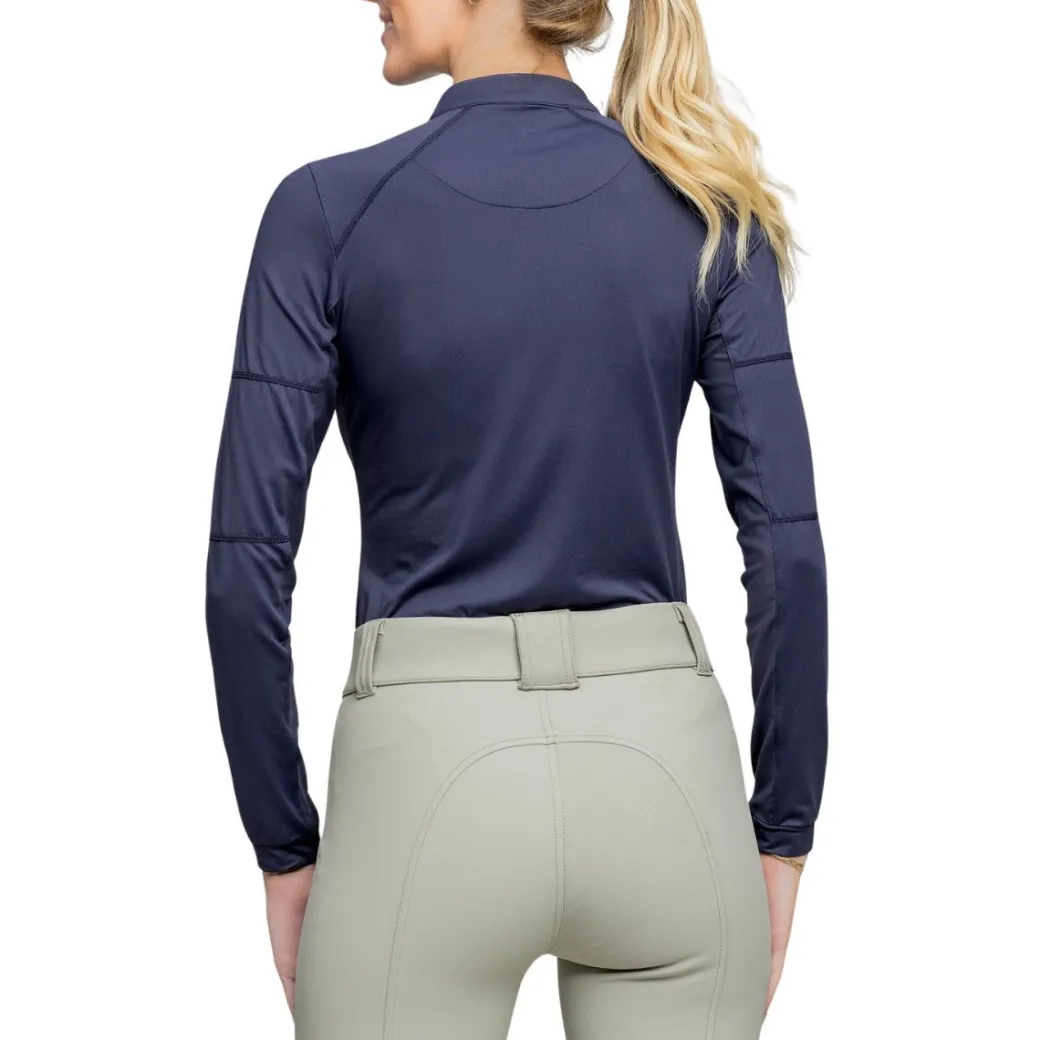Kastel Denmark Paneled Solid 1/4 Zip LS Shirt