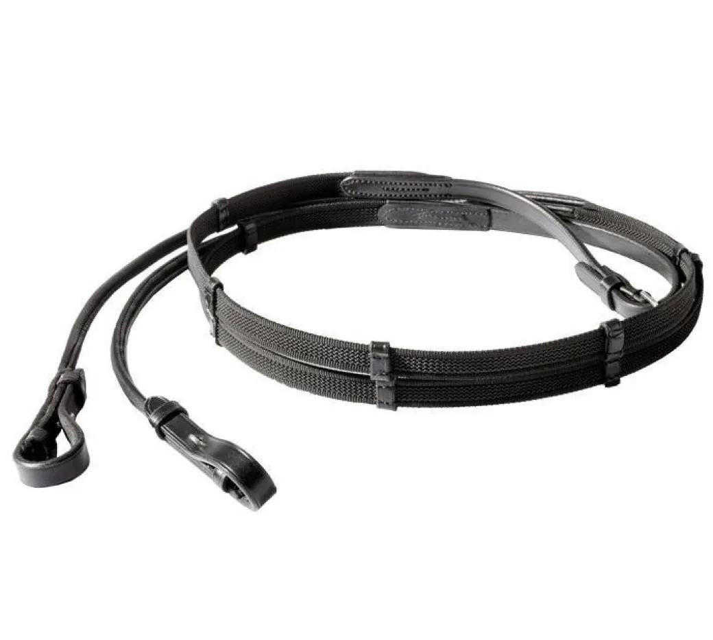 Kavalkade Rolled Rubberized Reins with Stops