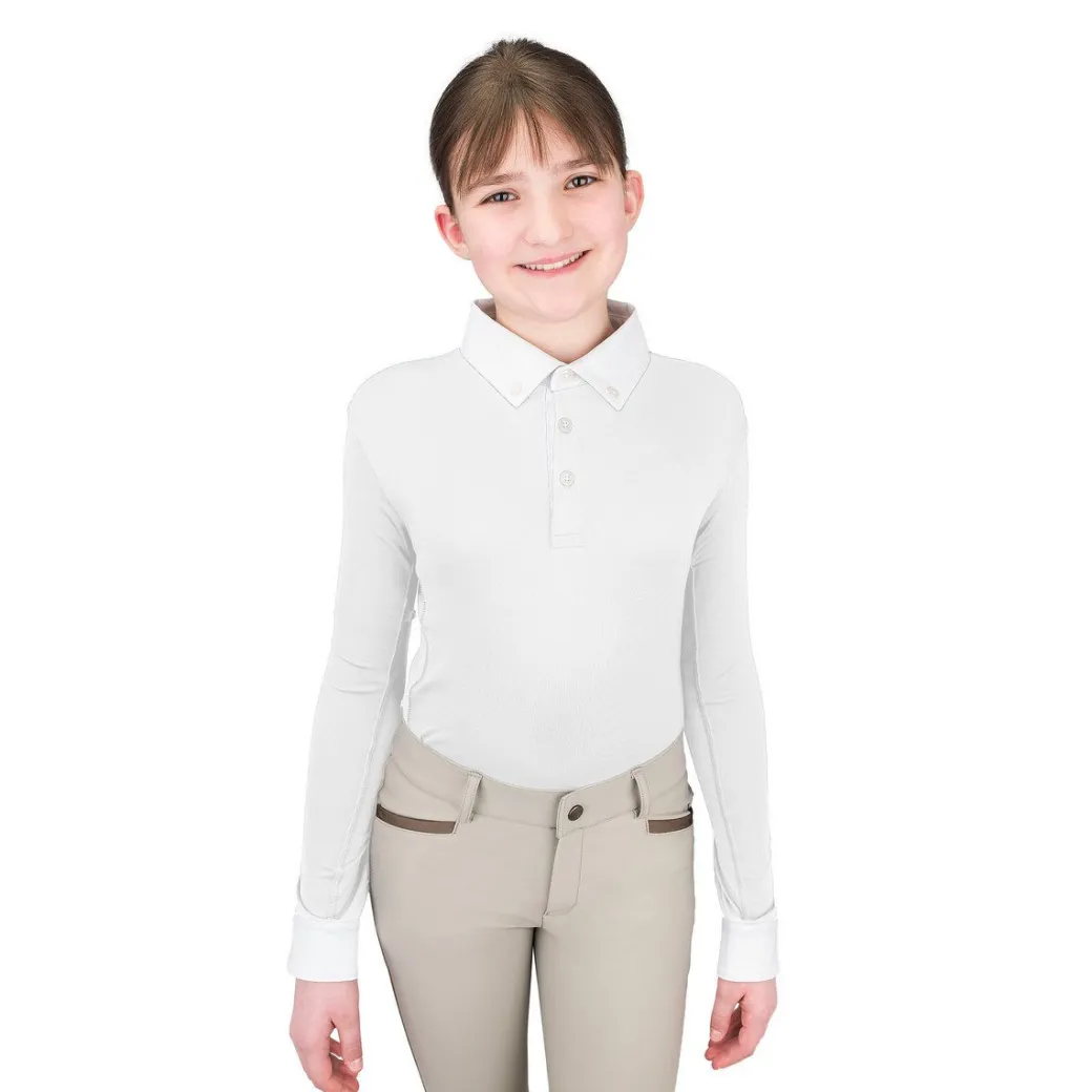 Kids Ovation Long Sleeve Polo Show Shirt