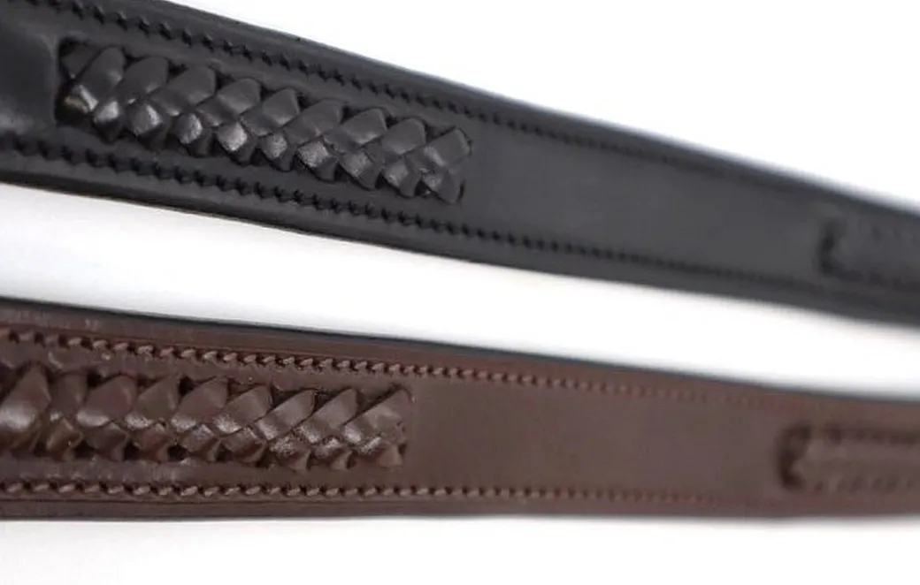 KL Select Braided Leather Dog Leash