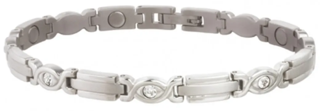 Lady Executive Silver Gem Magnetic Bracelet by Sabona