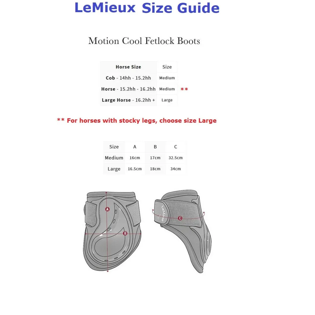 LeMieux Motion Cool Fetlock Boots