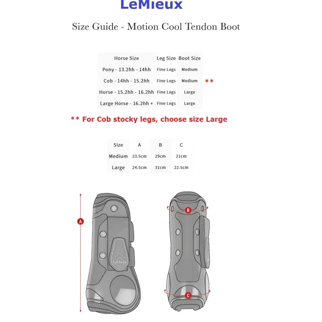 LeMieux Motion Cool Tendon Boots