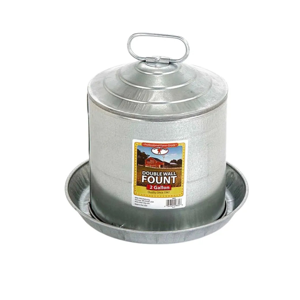 Little Giant Double Wall Galvanized Poultry Fount