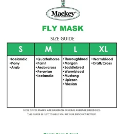 Mackey Bee Mine Fly Mask Ears & Detach Nose