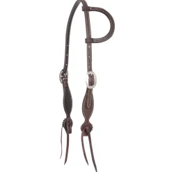 Martin Saddlery Roughout Rosette One Ear Headstall