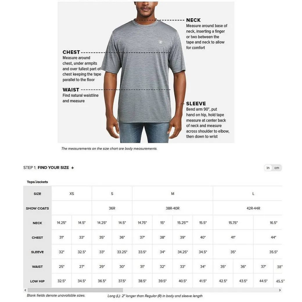 Men's Ariat Pro Series Breck Fitted LS Shirt
