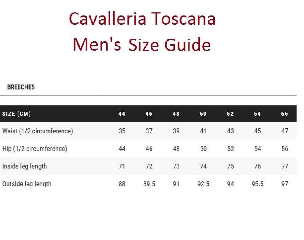 Men's Cavalleria Toscana Logo Tape Breeches Grip Knee