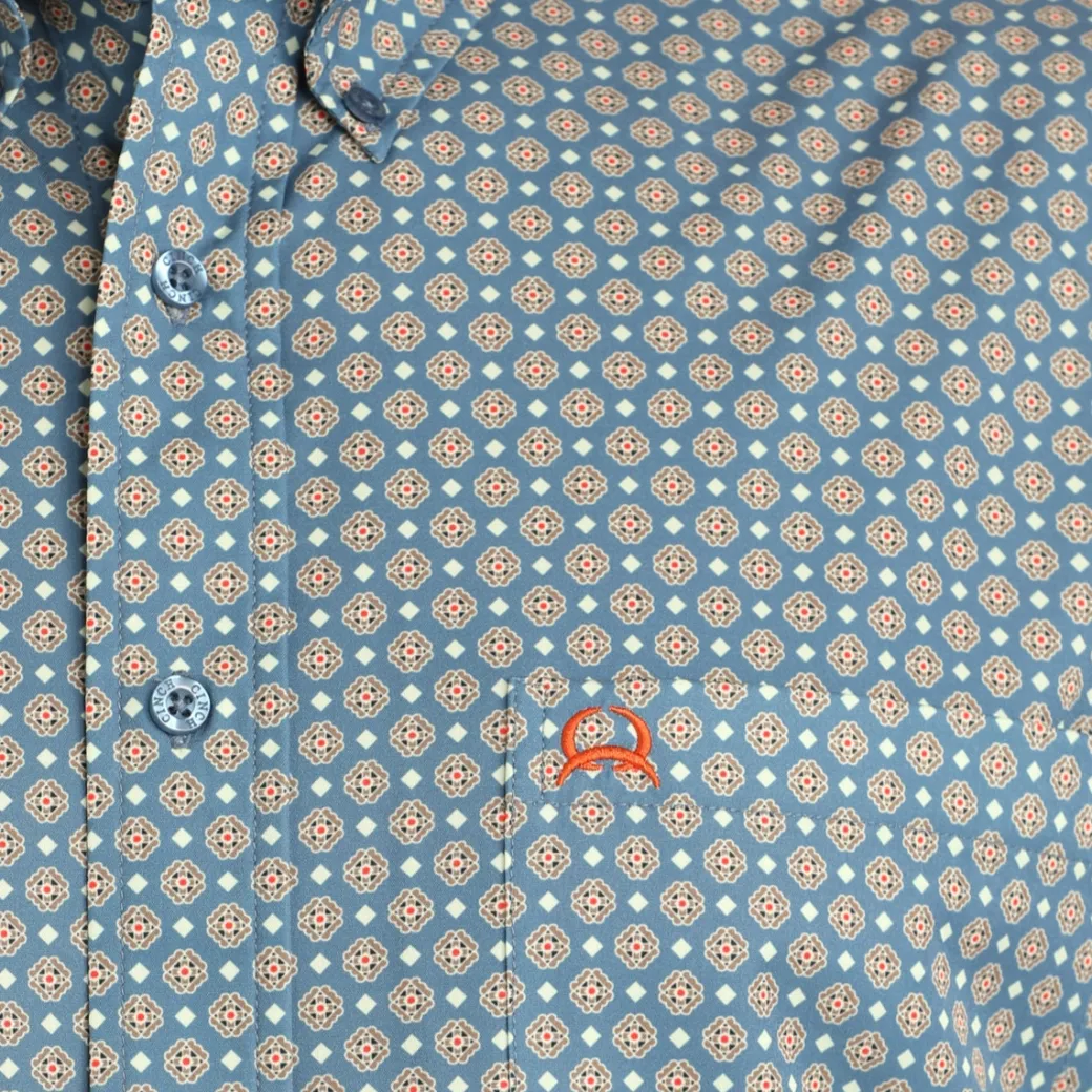 Men's Cinch ArenaFlex Blue Print LS Shirt