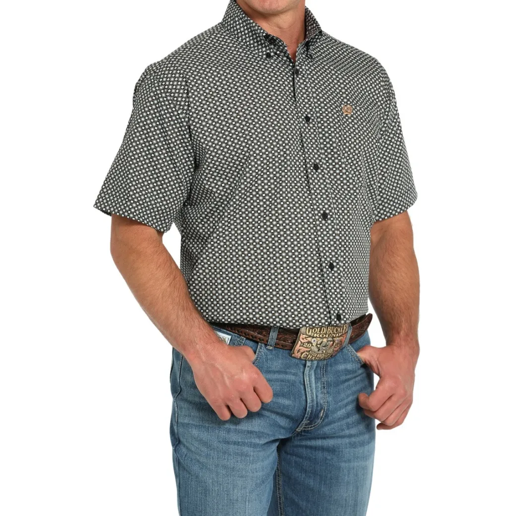 Men's Cinch Classic Fit Geo Print SS Shirt