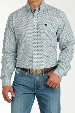 Men's Cinch Diamond Print LS Shirt