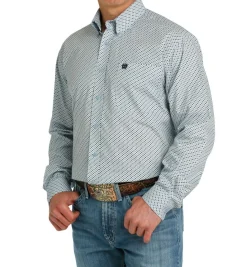 Men's Cinch Diamond Print LS Shirt