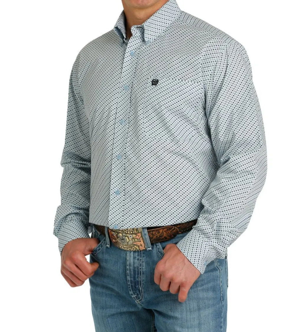 Men's Cinch Diamond Print LS Shirt