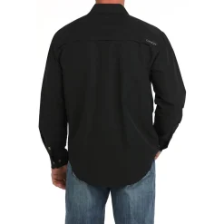Men's Cinch Ripstop Solid Black LS Shirt