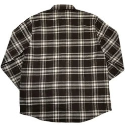 Men's Outback Brown Cotton Plaid Shirt