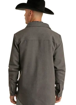 Men's Rock & Roll Denim Charcoal Shirt Jacket