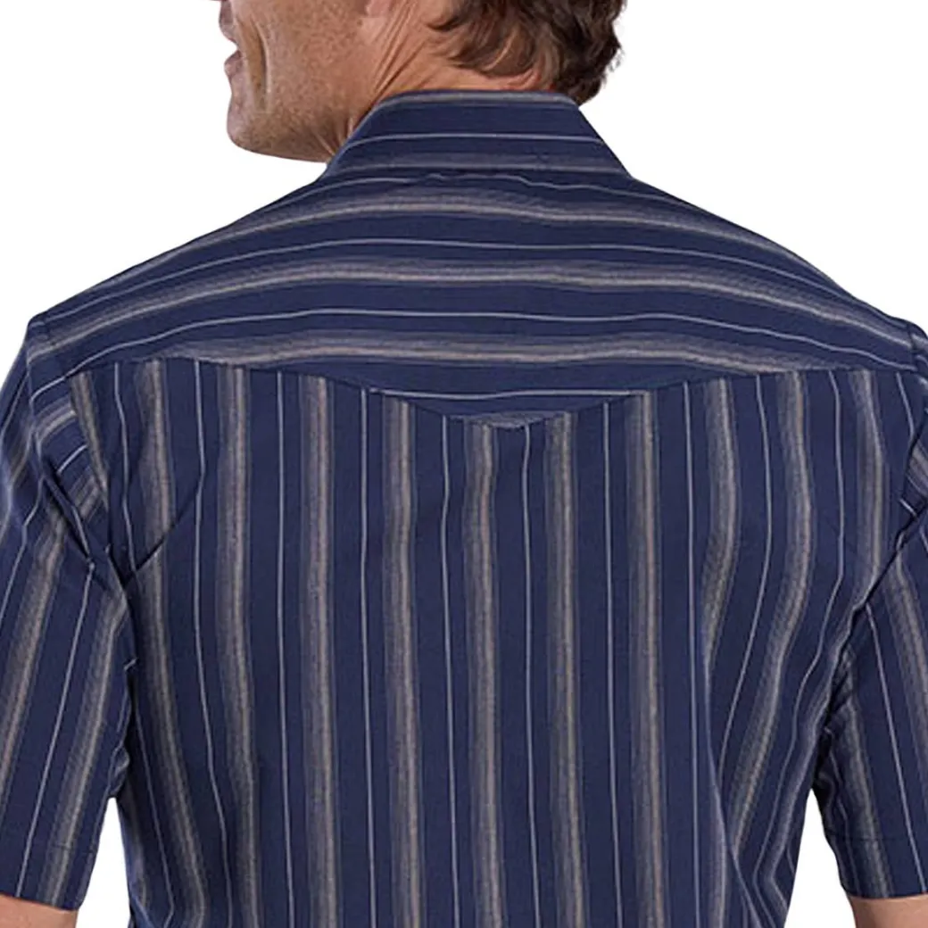 Men's Roper Blue Stripe SS Snap Shirt