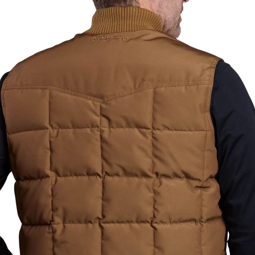 Men's Roper Quilted Canvas Western Vest