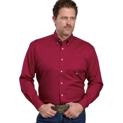 Men's Roper Red Button Down Long Sleeve Shirt