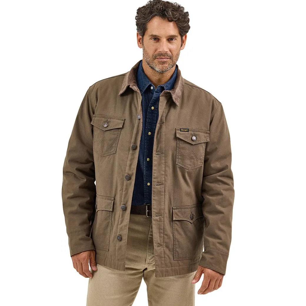 Men's Wrangler Flannel Lined Canvas Barn Coat
