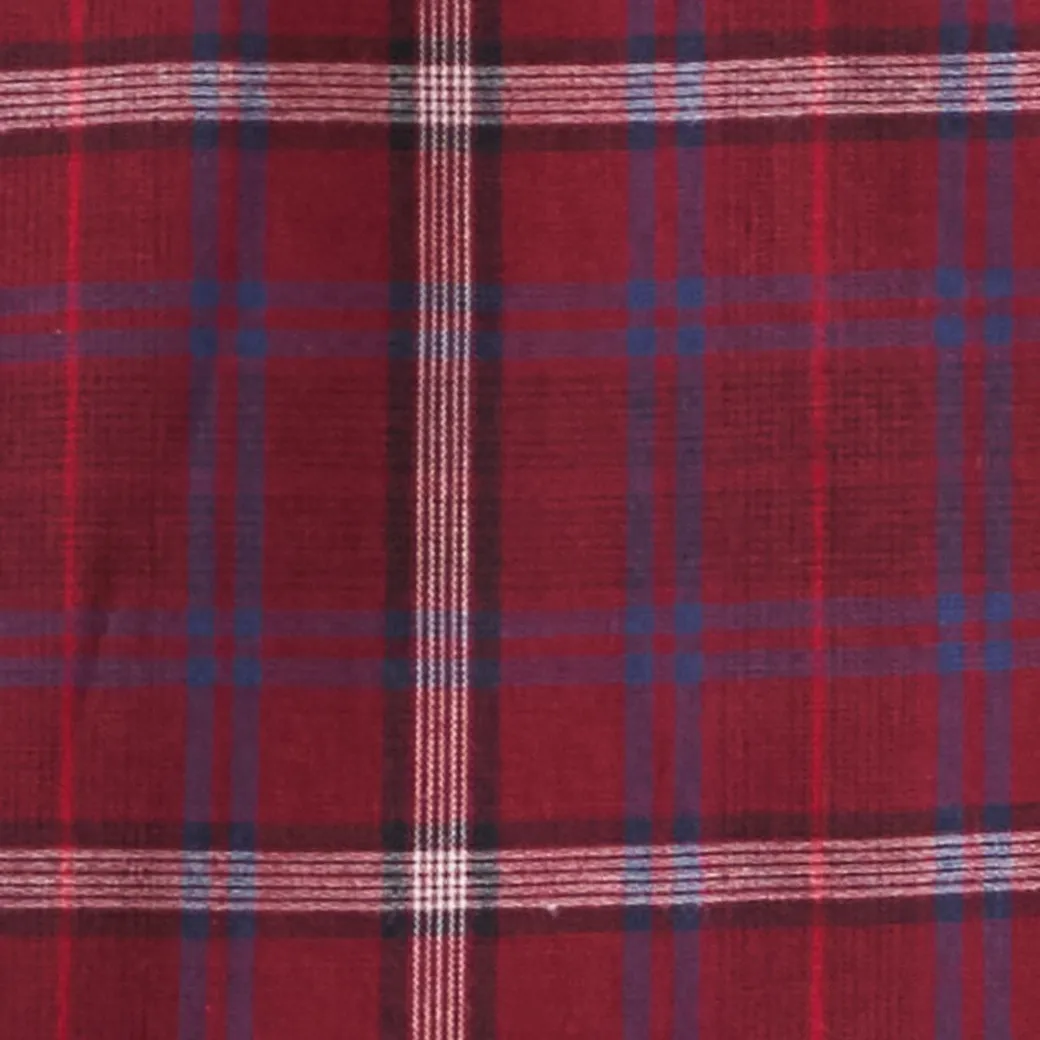 Men's Wrangler Wrinkle Resist Burgundy Plaid Shirt